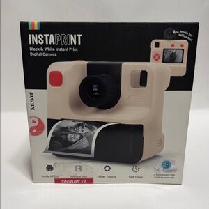 INSTAPRINT Cream Digital Camera with Instant Print NEW OPENED BOX